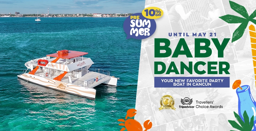 baby dancer party boat in cancun