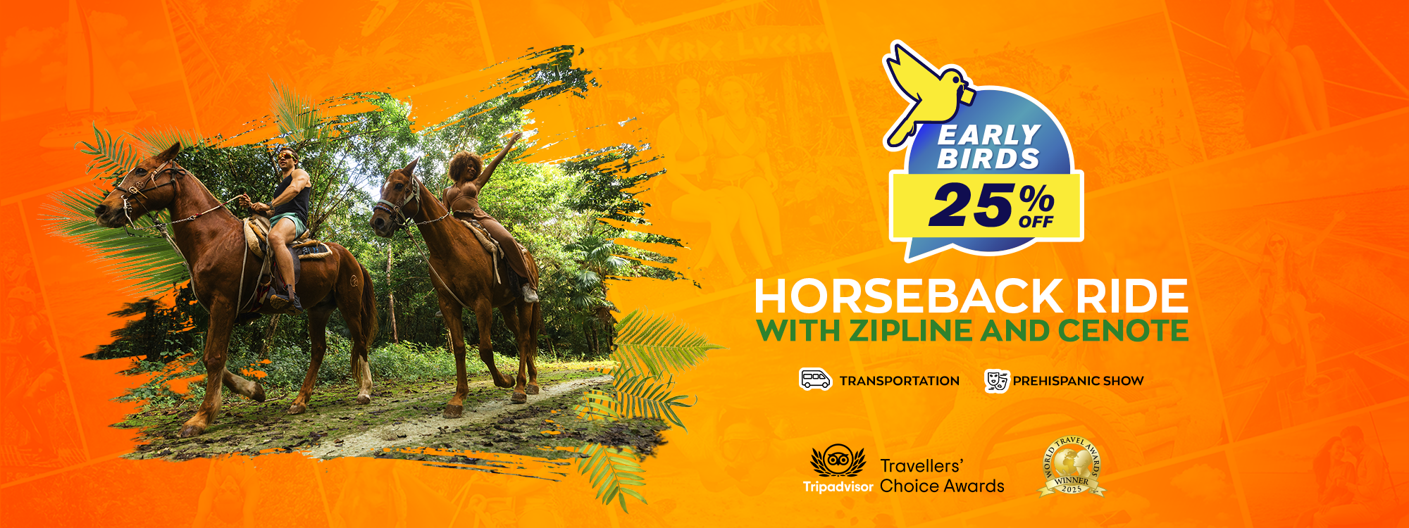 horse ride with atv zipline puerto morelos