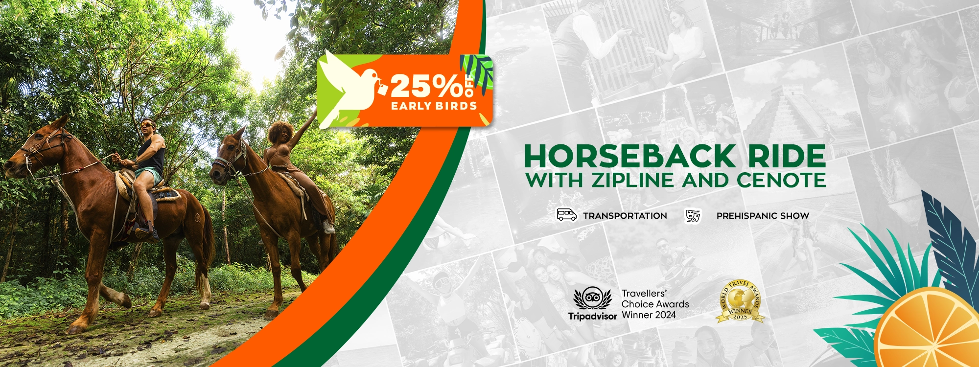 horse ride with atv zipline puerto morelos