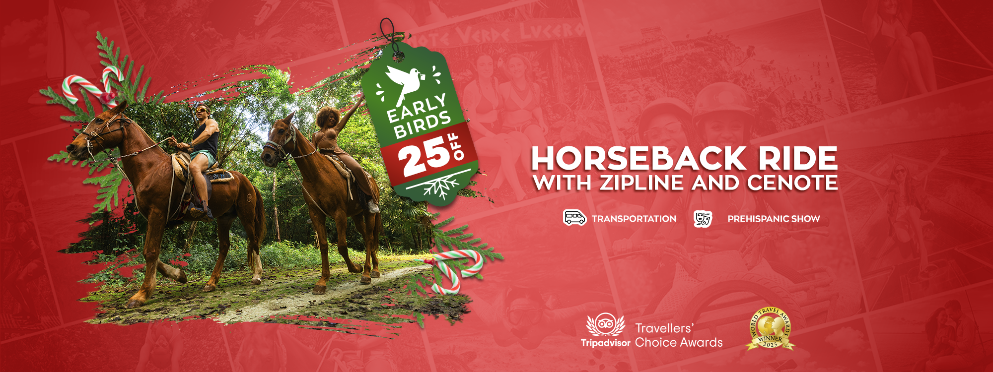 horse ride with atv zipline puerto morelos