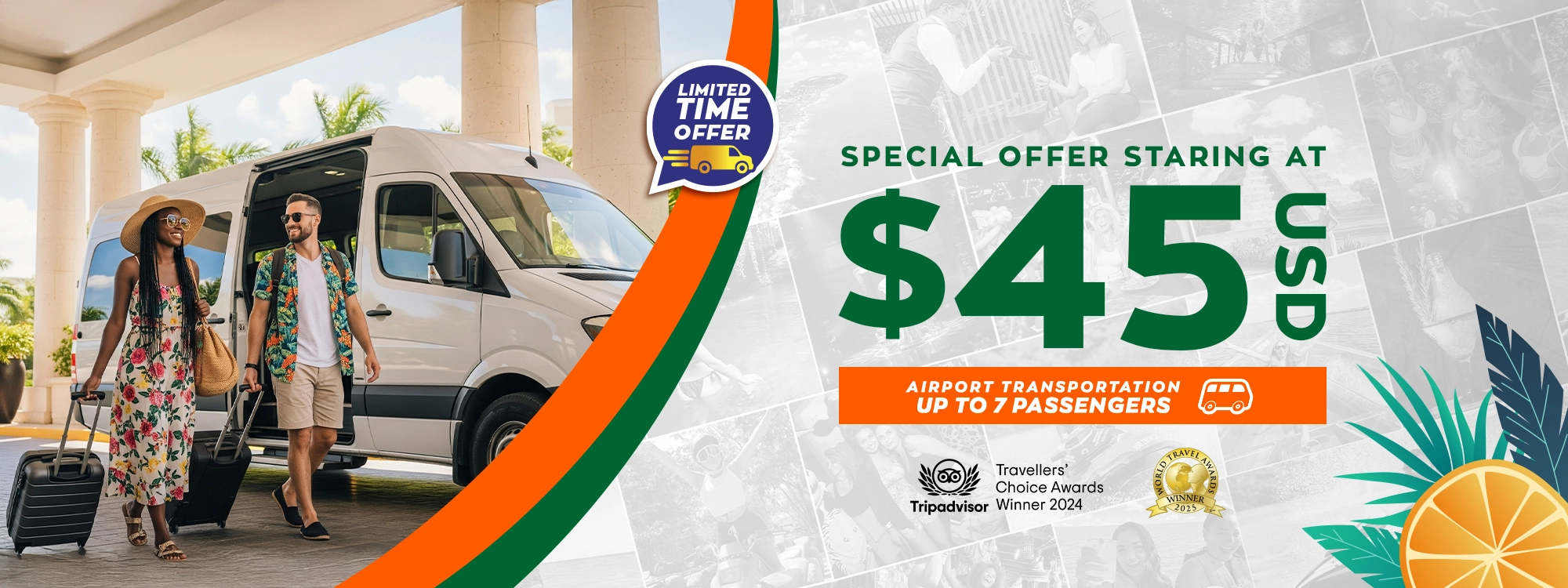 promotion transfer to cancun airport from 45 usd