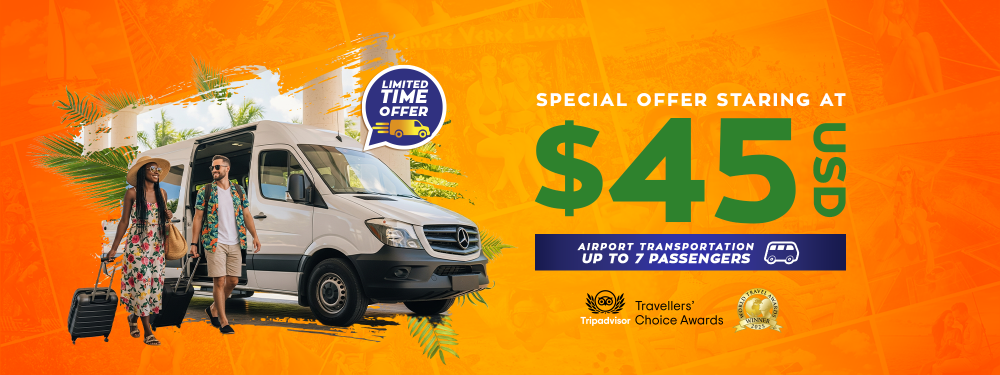 promotion transfer to cancun airport from 45 usd
