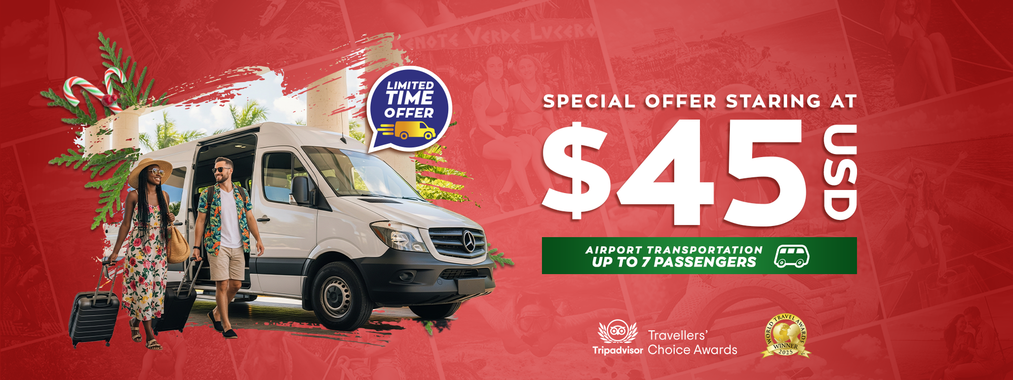 promotion transfer to cancun airport from 45 usd