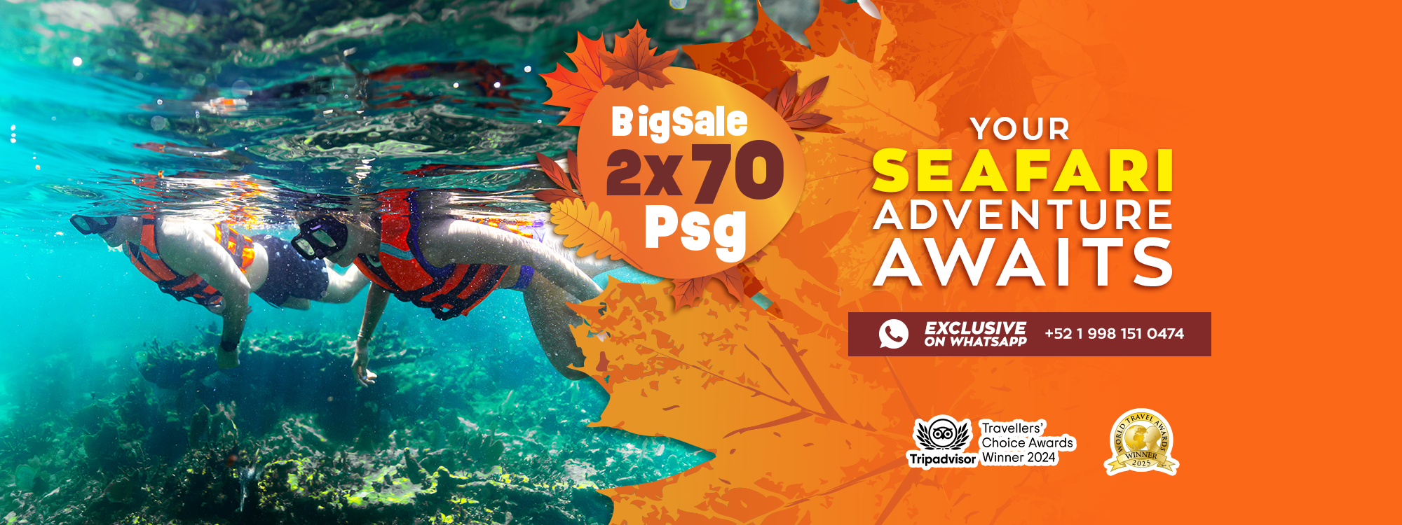 tour puerto morelos reef snorkel adventure