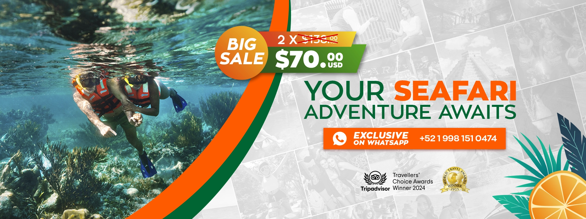 tour puerto morelos reef snorkel adventure