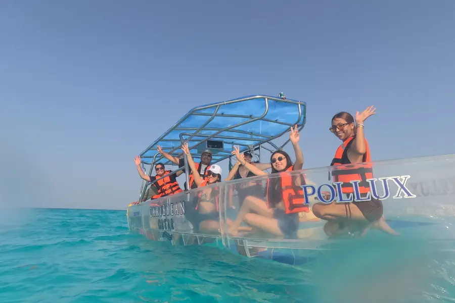 Tour Image Clearboat Tour with Reef Visit & Sandbar Swim in Cancun
