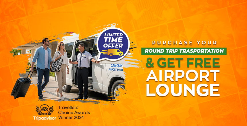 transportation from airport cancun and get free mera lounge