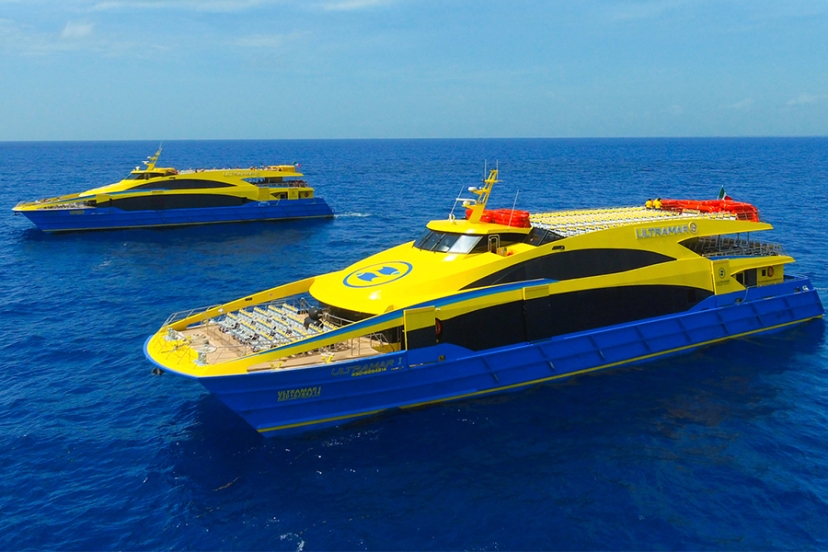 ultramar ferry boat on the sea