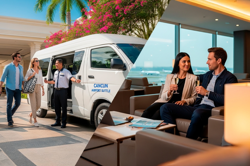transporte desde el aeropuerto de cancún a cancún y la zona hotelera