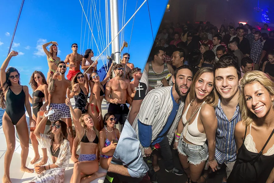 cover of combo catamaran to isla mujeres with nightlife at mandala cancun