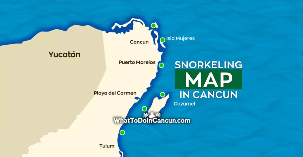 Cancun Snorkeling Map